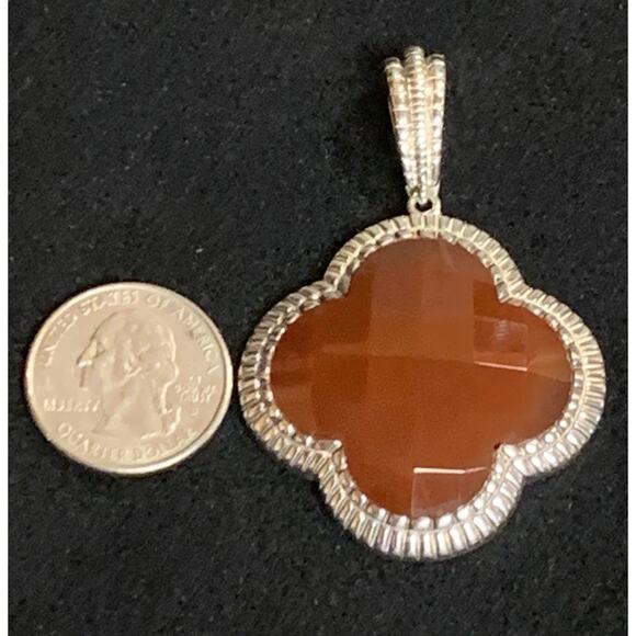 Whitney Kelly Necklace & Detachable Pendant Carnelian Agate Sterling Silver Vin. - Picture 13 of 16